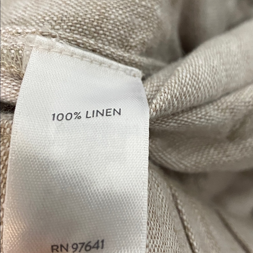 Pure Jill Cropped Linen Minimalist Boho Culottes - Picture 9 of 9